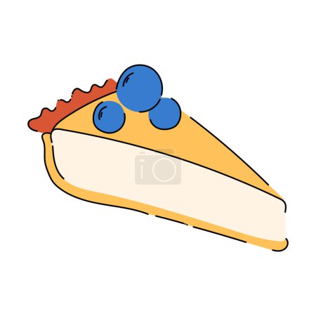 Blueberry cheesecake. Berry pie. Baking. Cake with the flavors of blackberry, currant, and berries. Cake emblem. Abstract dessert illustration. Confectionery product