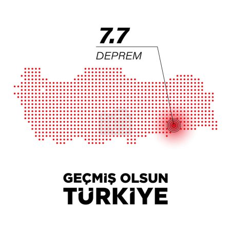 Téléchargez les illustrations : Guérissez bientôt Turkiye (Traduction : Gecmis olsun Trkiye). Tragédie sismique en Turquie. février 5, 2023. - en licence libre de droit