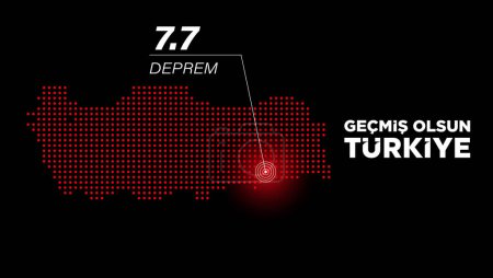 Téléchargez les photos : Guérissez bientôt Turkiye (Traduction : Gecmis olsun Trkiye). Tragédie sismique en Turquie. février 5, 2023. - en image libre de droit