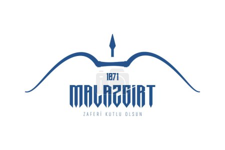 Ilustración de 1071 26 de agosto, Malazgirt Zaferi Kutlu Olsun. (Happy Malazgirt Victory) Tarjeta de felicitación, banner, plantilla de medios sociales, ilustración de vector de banner. - Imagen libre de derechos