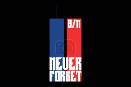 911 Patriot Day banner. USA Patriot Day card. September 11, 2001. We will never forget you. Vector design template for Patriot Day.