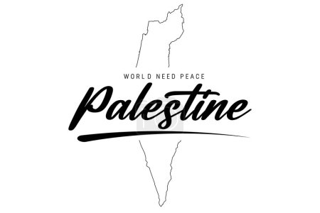 Illustration for Pray for Palestine vector illustration Background. Free Palestine flag wallpaper, flyer, banner vector illustration - Royalty Free Image