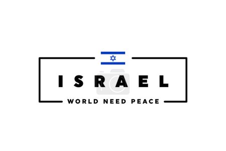 Illustration for Pray for Israel vector illustration Background. Free Israel flag wallpaper, flyer, banner vector illustration - Royalty Free Image