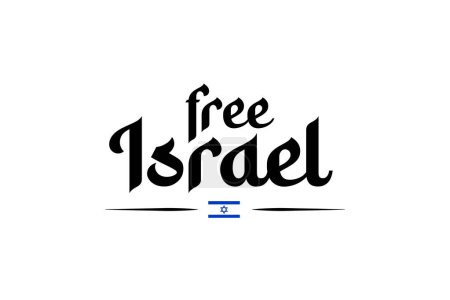 Illustration for Pray for Israel vector illustration Background. Free Israel flag wallpaper, flyer, banner vector illustration - Royalty Free Image
