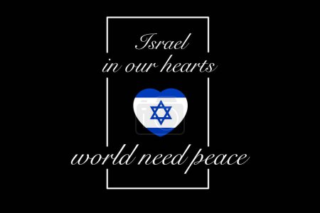 Téléchargez les illustrations : Priez pour Israël illustration vectorielle Contexte. Papier peint drapeau Israël libre, flyer, illustration vectorielle bannière - en licence libre de droit