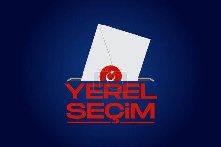 Téléchargez les illustrations : Turkiye Yerel secimi kampanyasi : Campagne électorale locale turque. - en licence libre de droit
