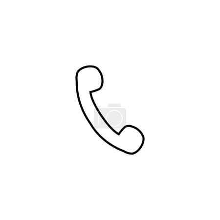 Illustration for Phone icon in trendy flat style isolated on white background. Telephone symbol. Vector illustration - Royalty Free Image