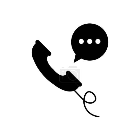 Ilustración de Icono del teléfono en estilo plano de moda aislado sobre fondo blanco. Símbolo telefónico Ilustración vectorial - Imagen libre de derechos