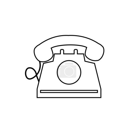Illustration for Phone icon in trendy flat style isolated on white background. Telephone symbol. Vector illustration - Royalty Free Image