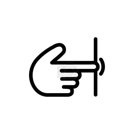 Illustration for Double tap line icon. Hand Click linear style sign for mobile concept and web design. Finger touch outline vector icon. Cursor pointer symbol, logo illustration. Pixel perfect vector graphics - Royalty Free Image