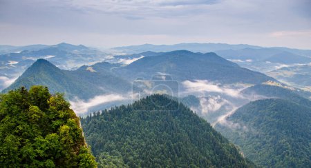 Aerial View from Peaks Trzy Korony in the Pieniny National Park.