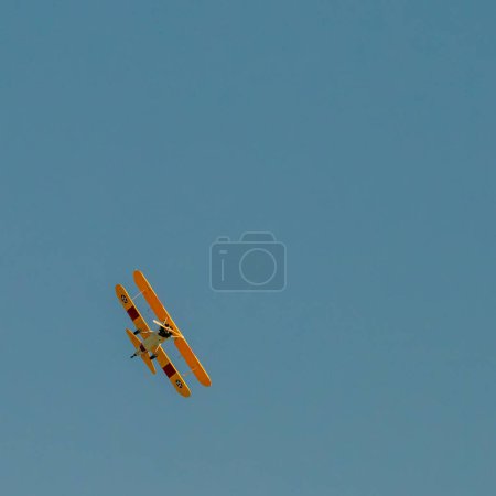 Photo for Swidnik, Lubelskie, Poland - 06.04.2023: Air show "III Swidnik Air Festival 2023". The picture shows the Boeing Stearman Model 75. - Royalty Free Image