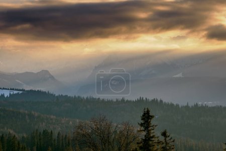 Photo for Mountain landscape.. View of the Tatra Mountains from the Spisz. Lapszanka. Poland. - Royalty Free Image