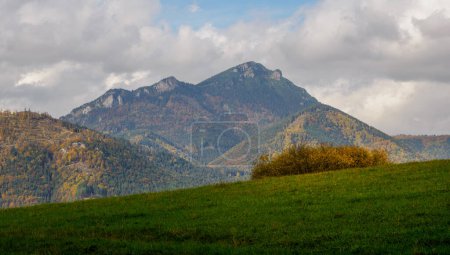 Photo for Autumn Mountain Landscape.. View of the peak Velky Choc in Hoczanskie Mountains Range. Zilina Region. Beszeniowa Slovakia. - Royalty Free Image