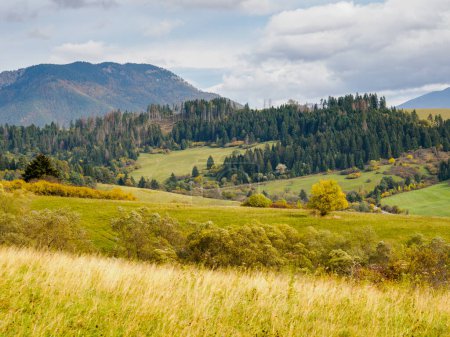 Autumn Mountain Landscape.. Hoczanskie Mountains Range. Zilina Region. Beszeniowa Slovakia.