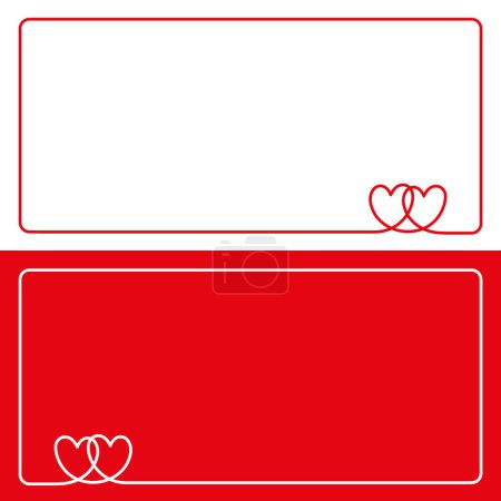 Ilustración de White and red love card. Full Vector Illustration - Imagen libre de derechos