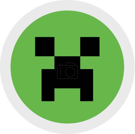 Téléchargez les photos : Reapor minecraft jeu vidéo vectoriel illustration, pixel et icône numérique - en image libre de droit