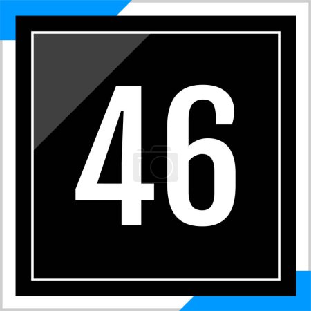 Anzahl 46 logo icon web design illustration