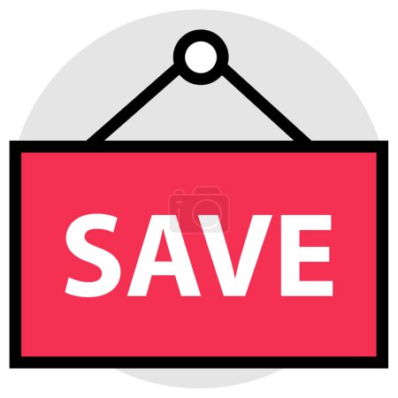 Illustration for Save icon in trendy style isolated background - Royalty Free Image