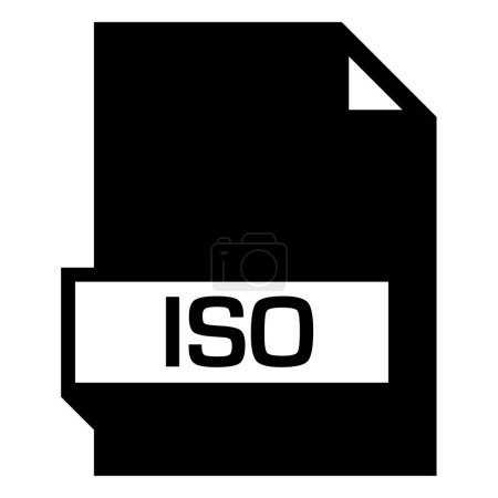 Ilustración de Iso icono de formato de archivo, vector de ilustración - Imagen libre de derechos