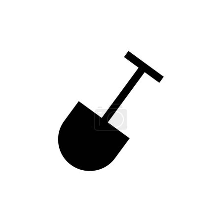 Illustration for Shovel vector icon on white background. - Royalty Free Image