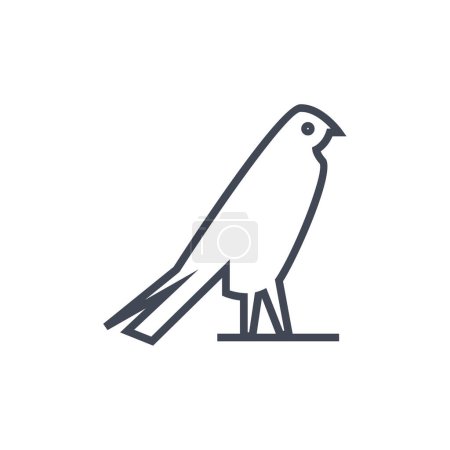 Téléchargez les illustrations : Logo vectoriel, symbole d'oiseau de culture égyptienne - en licence libre de droit