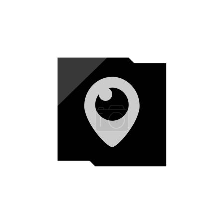 Ilustración de Logotipo de periscopio, aplicación de transmisión de vídeo en vivo, ilustración vectorial - Imagen libre de derechos
