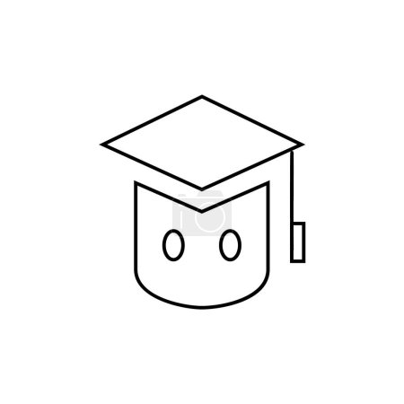 Illustration for Graduation cap icon vector design - Royalty Free Image