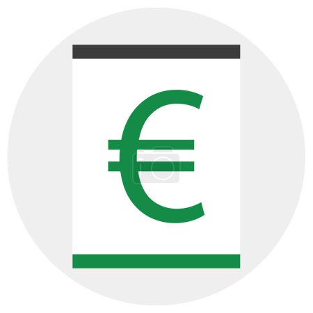 Téléchargez les illustrations : Euro Money Flat Icône - en licence libre de droit