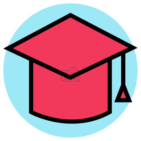 Illustration for Graduation cap. web icon simple illustration - Royalty Free Image