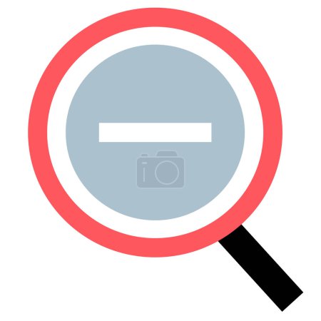 Illustration for Negative zoom out icon. web icon simple illustration - Royalty Free Image