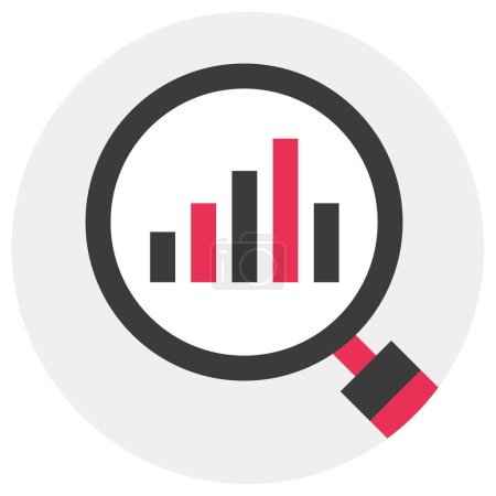 Illustration for Business graph flat vector icon - Royalty Free Image