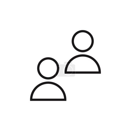 Illustration for Group people icon in outline style - Royalty Free Image