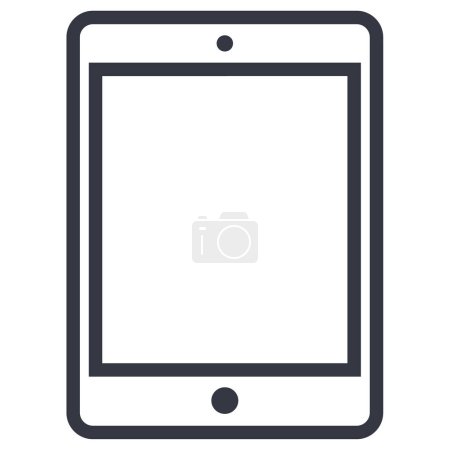 Téléchargez les illustrations : Ipad tablette pc icône, signe vectoriel - en licence libre de droit