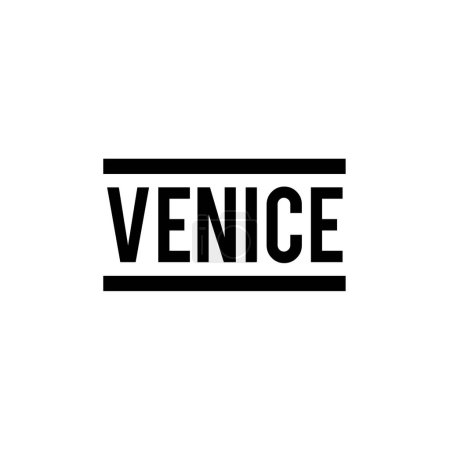 Illustration for Vector illustration of venice sign beach los angeles modern icon - Royalty Free Image
