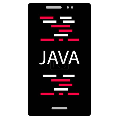 Ilustración de Java icono de lenguaje de programación, diseño de ilustración vectorial - Imagen libre de derechos