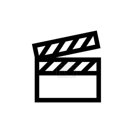 Illustration for Movie clapper board icon vector. clapperboard sign. isolated contour symbol illustration - Royalty Free Image