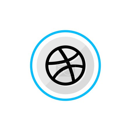 Ilustración de Dribbble Social Media Logo vector ilustración - Imagen libre de derechos