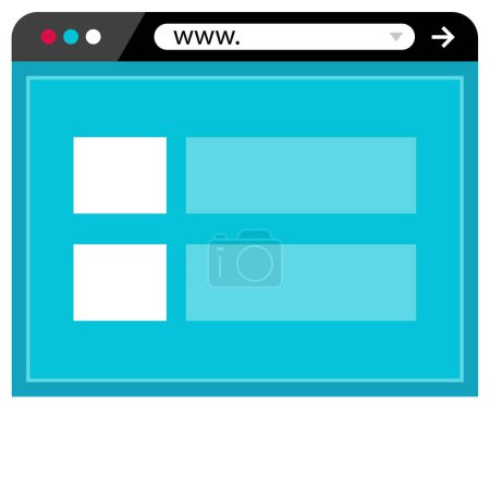 Illustration for Web browser icon simple illustration - Royalty Free Image