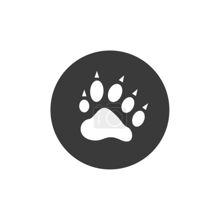 Illustration for Animal paw print, footprint, vector illustration on white background. - Royalty Free Image