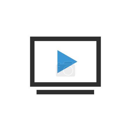 Illustration for Video player vector icon - Royalty Free Image