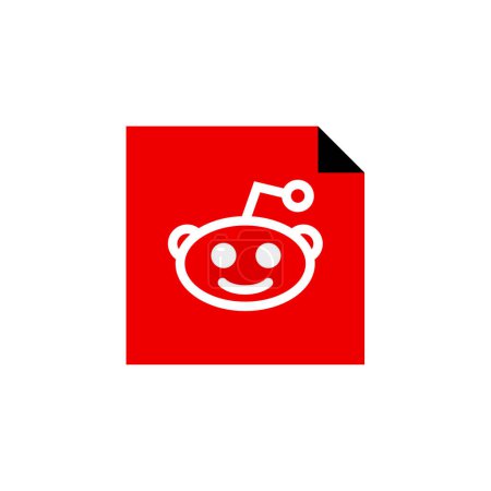 Téléchargez les illustrations : Reddit logo de médias sociaux, illustration vectorielle - en licence libre de droit