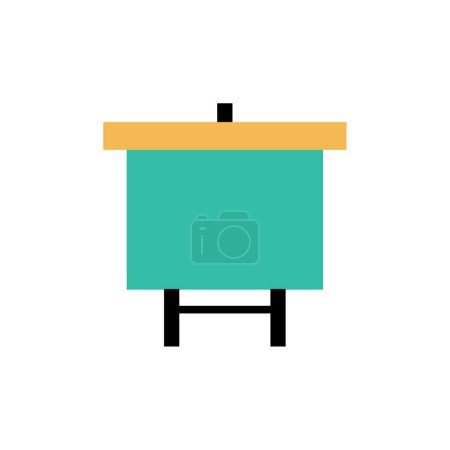 Illustration for Presentation board icon, vector illustration - Royalty Free Image