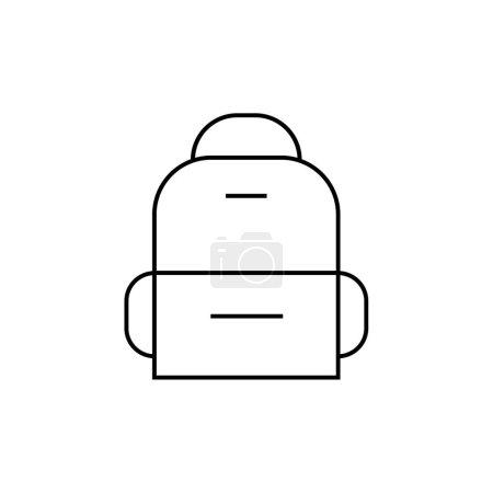 Téléchargez les illustrations : Illustration vectorielle icône sac à dos - en licence libre de droit