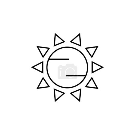 Ilustración de Icono del sol. señal meteorológica. - Imagen libre de derechos