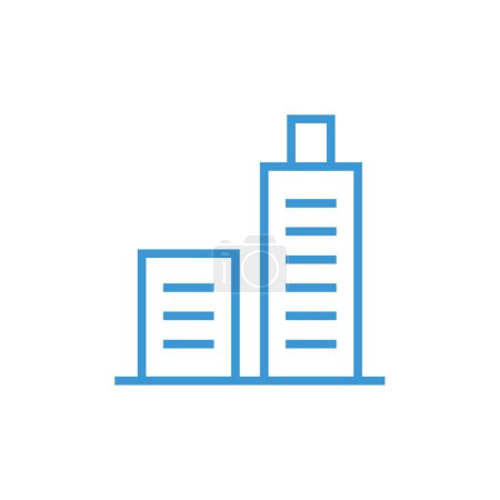 Illustration for Vector illustration of modern architecture line icon - Royalty Free Image