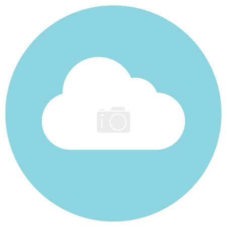 Illustration for Cloud flat vector icon - Royalty Free Image