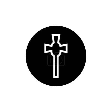 Téléchargez les illustrations : Icône croix chrétienne. illustration vectorielle, Hiéroglyphe égyptien - en licence libre de droit