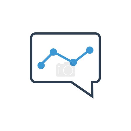 Illustration for Chart vector glyph color icon - Royalty Free Image