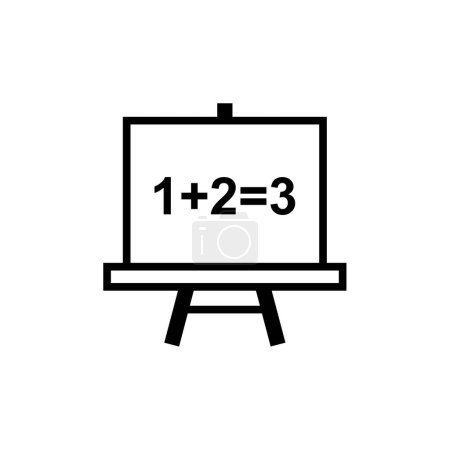 Téléchargez les illustrations : Icône du tableau noir de l'école. panneau du conseil scolaire. symbole éducatif. - en licence libre de droit